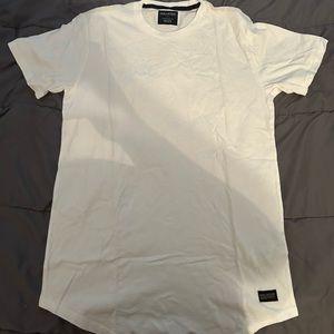 Men’s Hollister White Longline T-Shirt, Medium